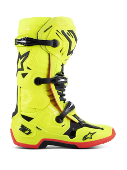 BOTAS ALPINESTARS TECH 10 AMARILLO FLUOR/NEGRO/ROJO