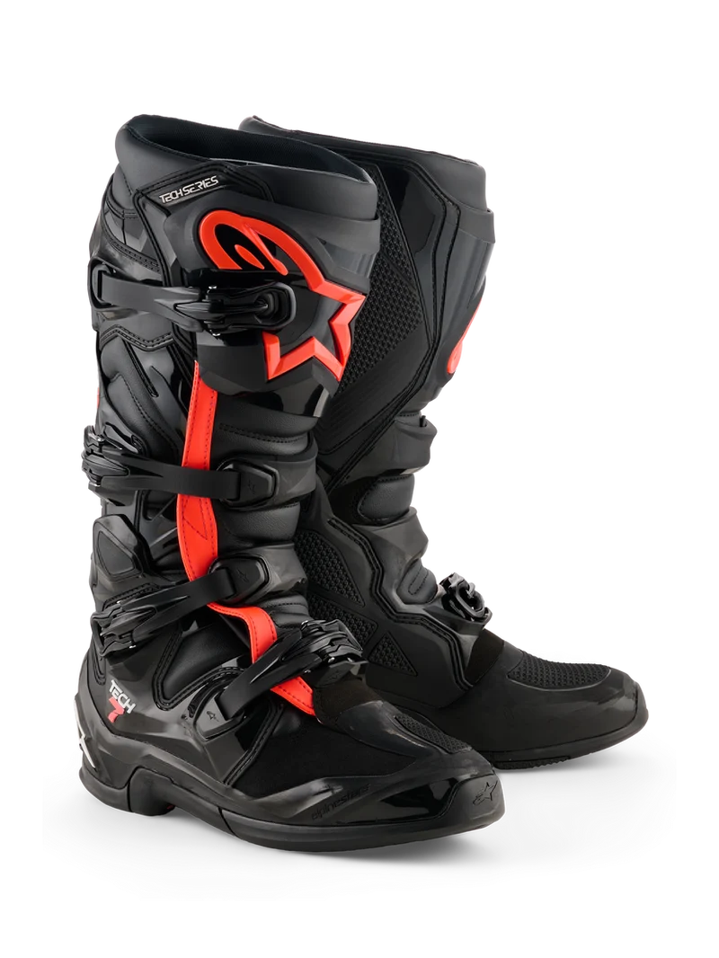 BOTAS ALPINESTARS TECH 7 NEGRO/ROJO FLUOR