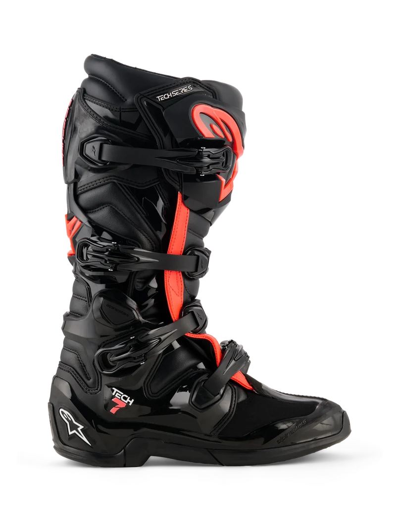 BOTAS ALPINESTARS TECH 7 NEGRO/ROJO FLUOR
