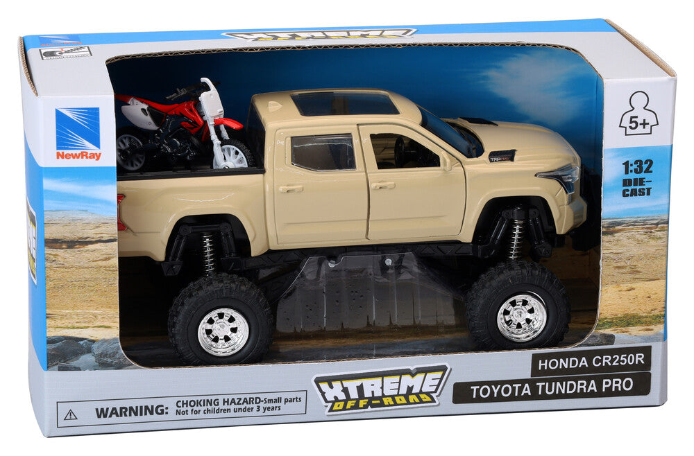 CAMIONETA TUNDRA / HONDA CRF REPLICA 1:32