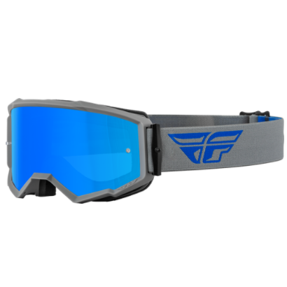 Zone Goggle Grey/Blue W/ Sky Blue Mirror/Smoke Lens - Default Title