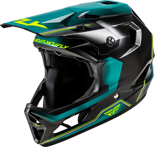 Casco FLY Rayce Repeat 2026 Black/Teal Hi-Vis | FXR