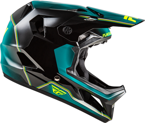 2026 RAYCE REPEAT BICYCLE HELMET BLACK/TEAL/HI-VIS