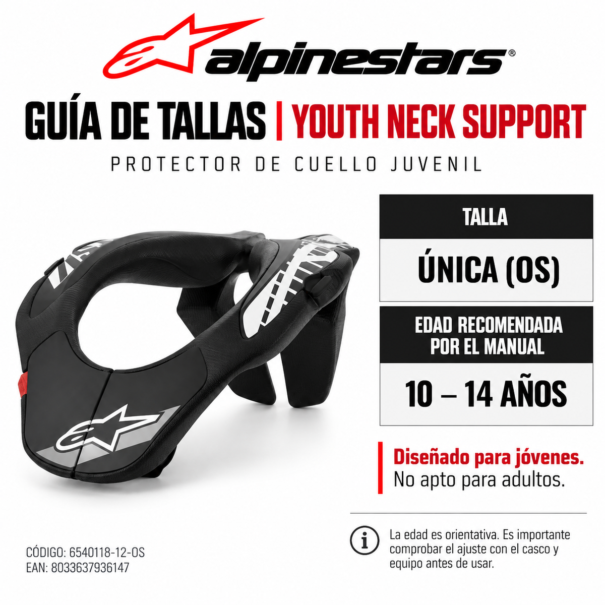 PROTECTOR CERVICAL YOUTH ALPINESTARS
