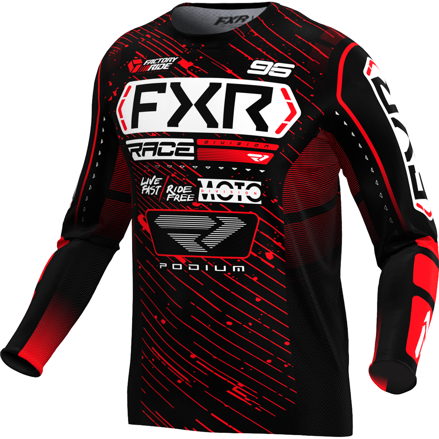 Jersey FXR Podium Black/Red