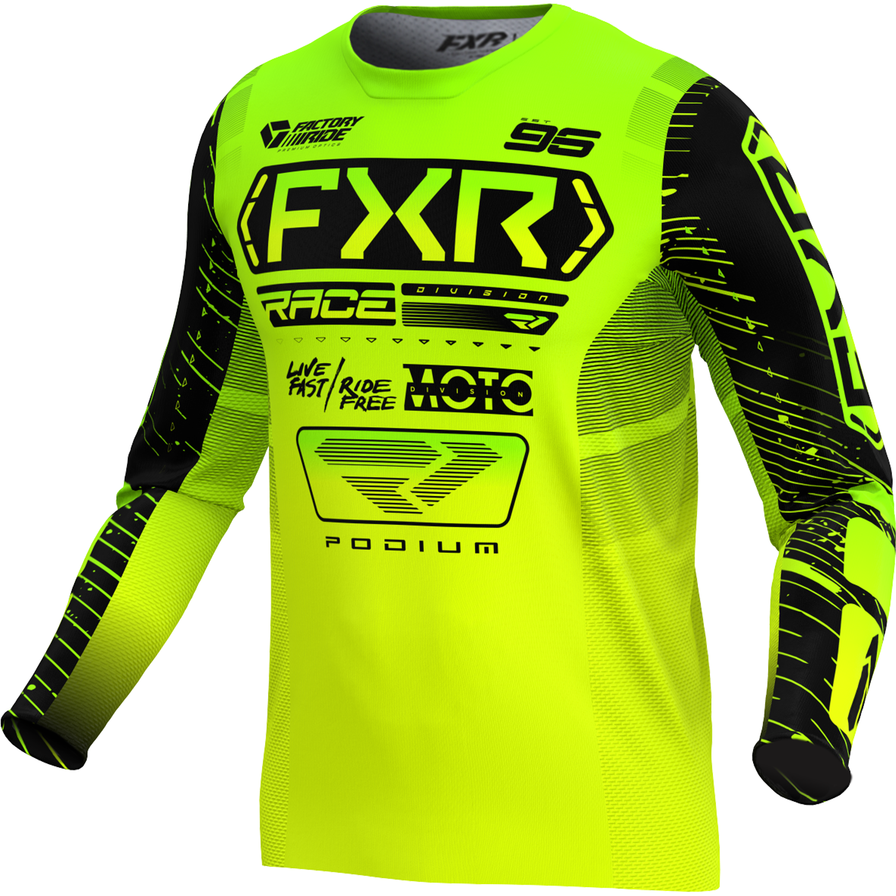 Jersey FXR Podium Hi-Vis/Lime/Black