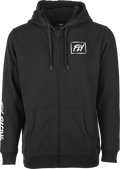 FLY LITE ZIP UP HOODIE BLACK/WHITE